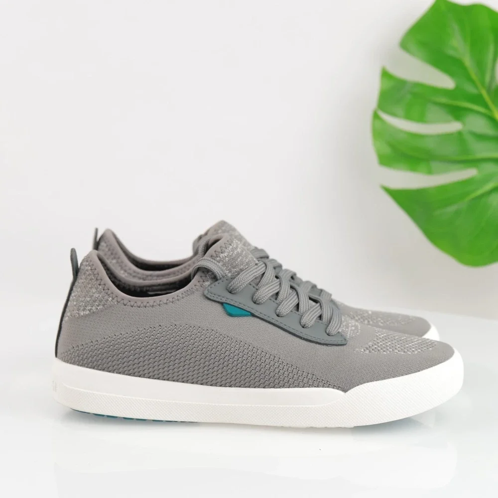 Vessi Womens Weekend Sneakers Size 9 Waterproof Gray Lace Up Comfort Shoes Low